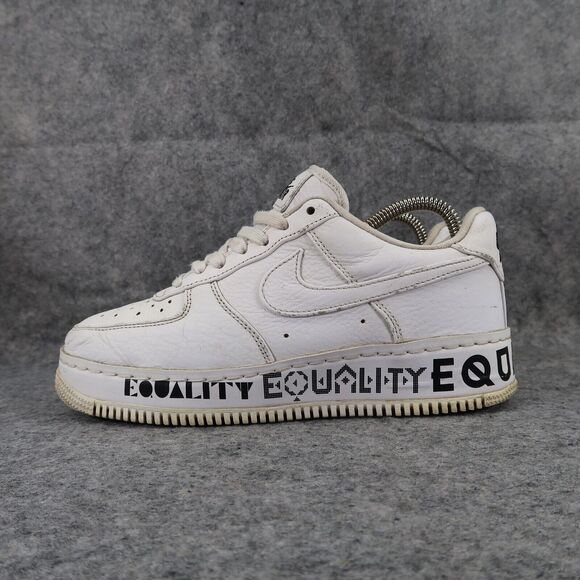 Nike Shoes Mens 6.5 Sneaker Air Force 1 Low Equality Lifestyle Leather AF1 White - Picture 5 of 16